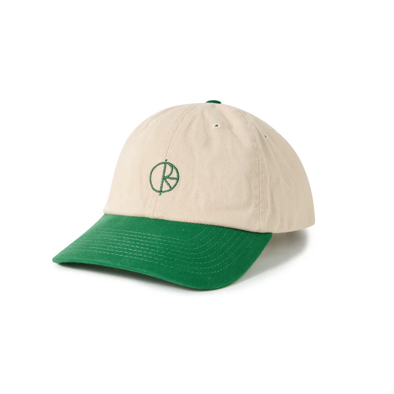 Polar Skate Co. Sai Cap Stroke Logo - Ecru / Green