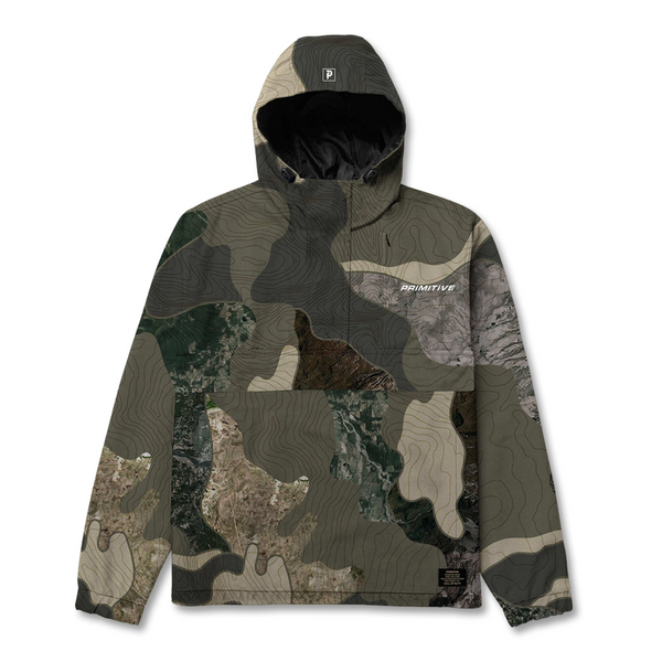 Primitive Mapping Anorak Jacket - Olive – Evolve Skate Store