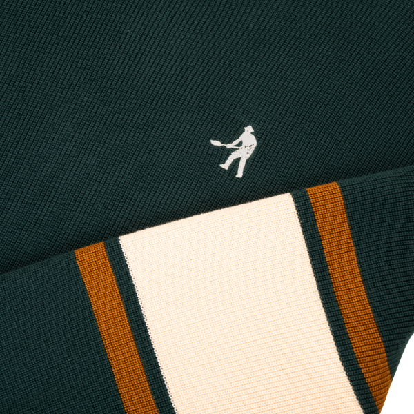 Pass~Port Organic Knit Stripe Sweater - Dark Green