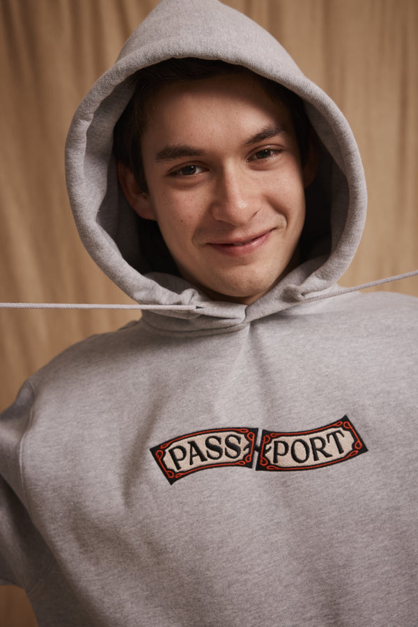 Pass~Port Red Flag Hoodie - Ash