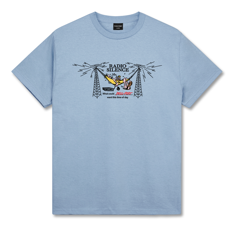 Pass~Port Radio Silence  Tee - Stonewash Blue