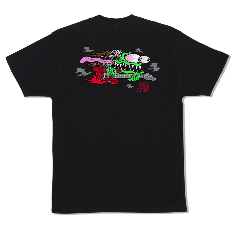 Santa Cruz x Stranger Things Eddie Slasher Tee - Black
