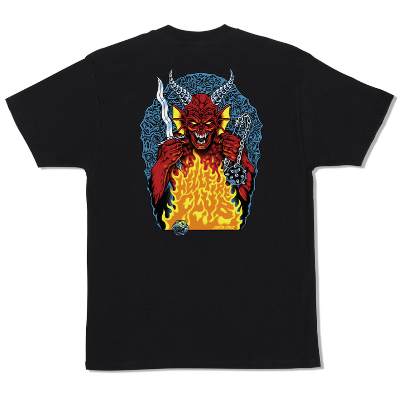 Santa Cruz x Stranger Things Hellfire Pit Tee - Black