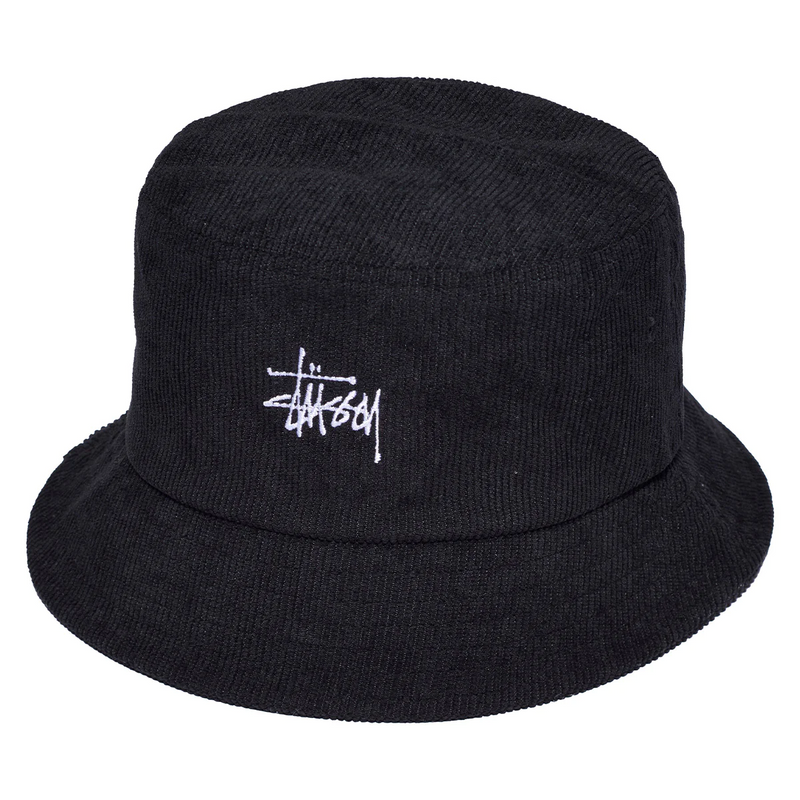 Stussy Graffiti Cord Bucket Hat - Black