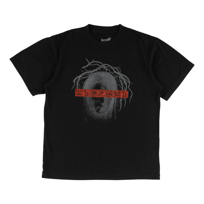 Welcome Redacted Garment-Dyed Boxy Tee - Black
