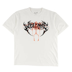 Welcome Echo Garment-Dyed Boxy Tee - White