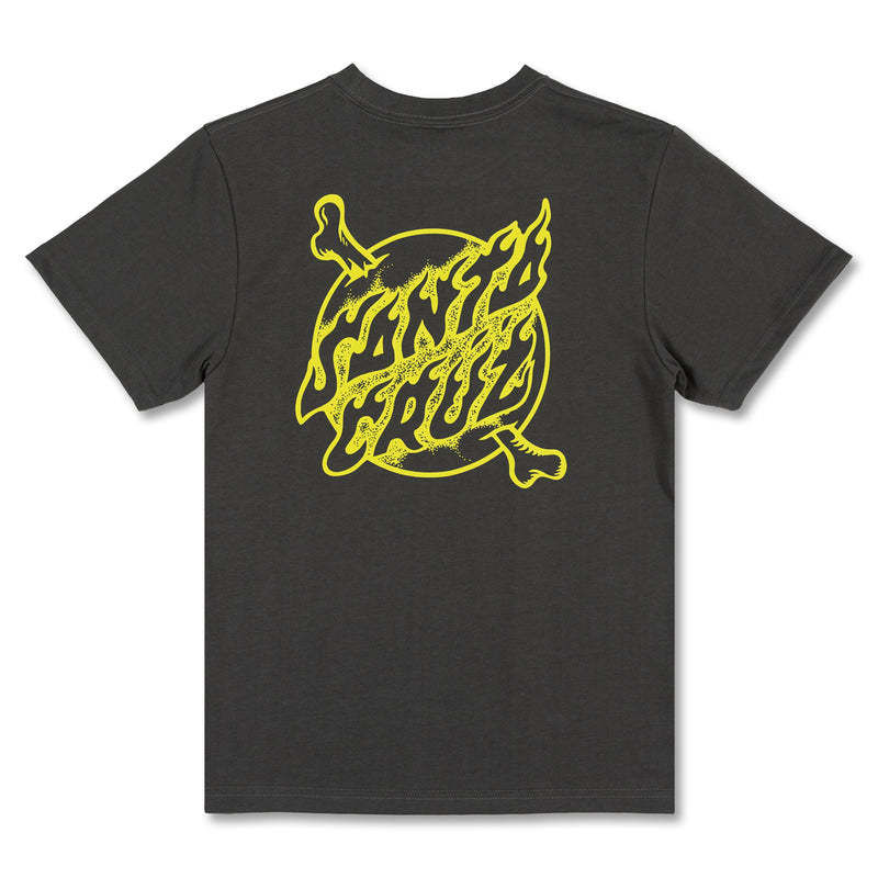 Santa Cruz Crossbone Dot Youth Tee - Onyx