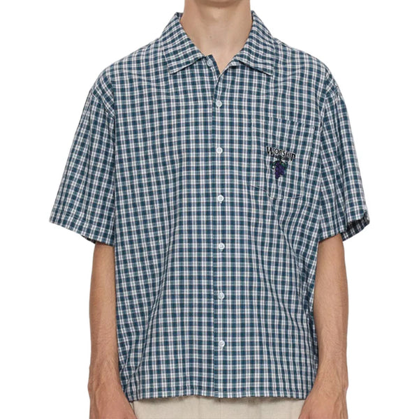 Worship Satisfaction Short Sleeved Shirt - Dark Blue