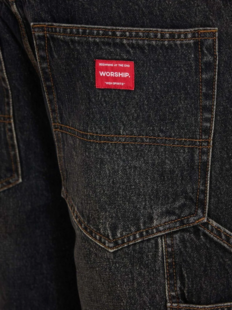 Worship Carpenter Jean Short - Black Dust