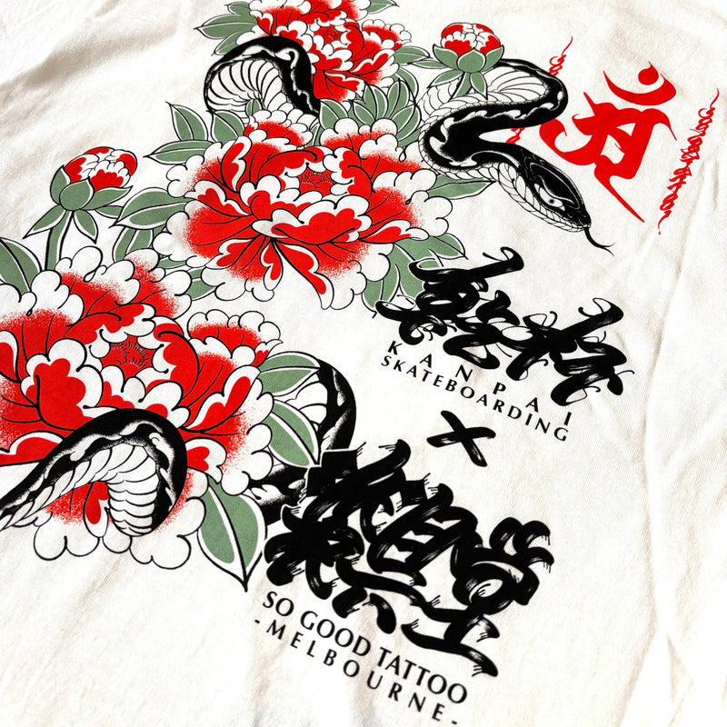 Kanpai Snake Tee - White