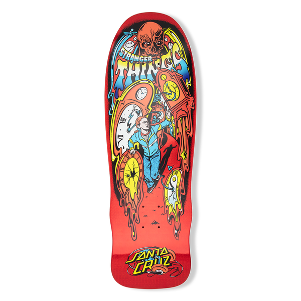 Santa Cruz x Stranger Things Grabke Max Melting Clock Skateboard Deck