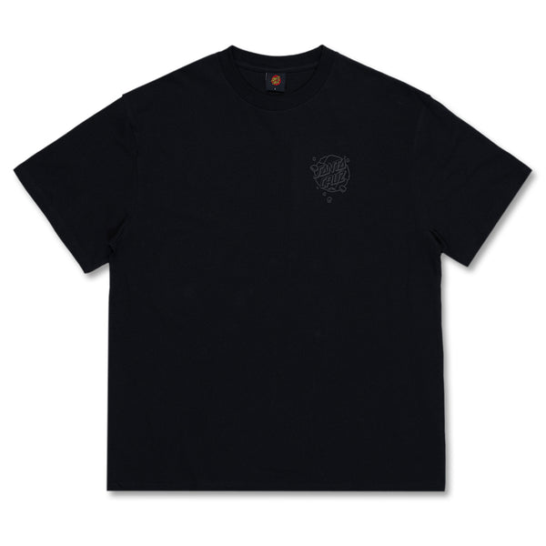 Santa Cruz Roskopp Destruct Face Tee - Black on Black
