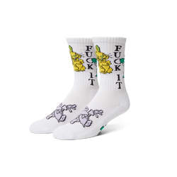 HUF Trip Crew Socks - White