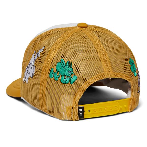 HUF Trip Snapback Trucker Hat - Tarragon