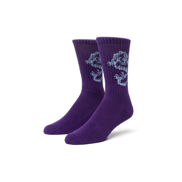 HUF Twin Dragon Crew Sock - Purple