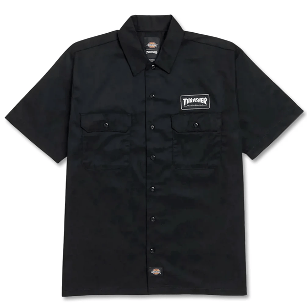 Thrasher x Dickies 1574 Work Shirt S/S - Black