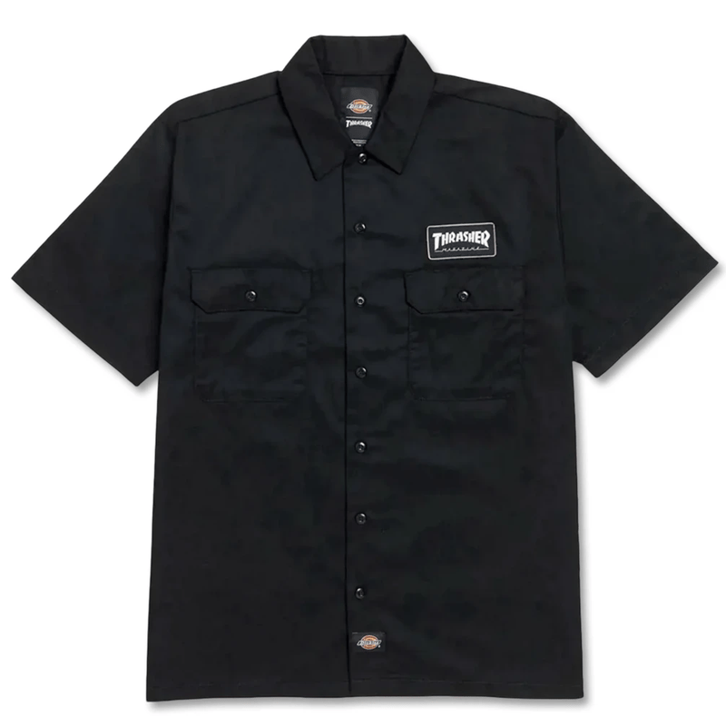 Thrasher x Dickies 1574 Work Shirt S/S - Black