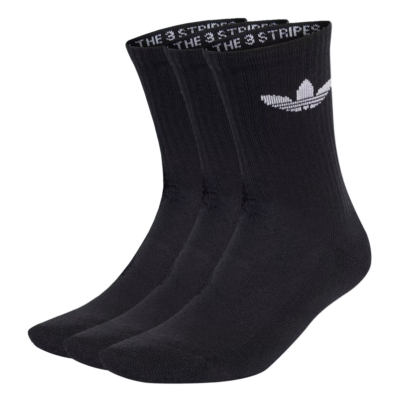 Adidas Cushioned Trefoil Crew Socks 3 Pairs - Black