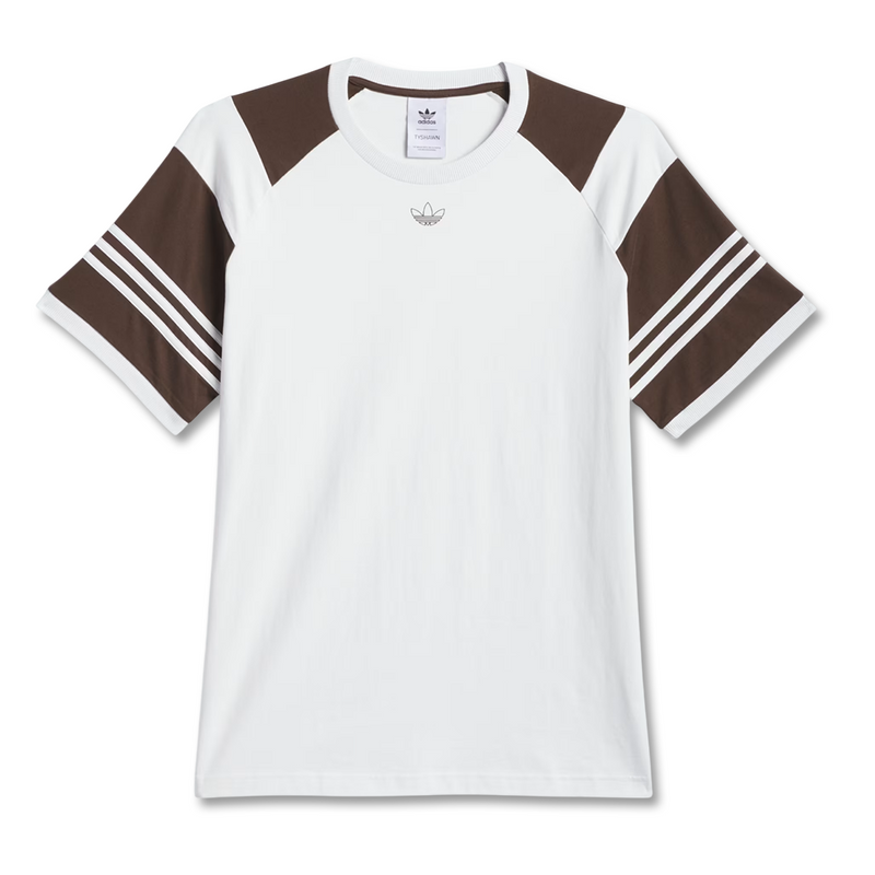 Adidas Tyshawn Tee - Crystal White / Dark Brown