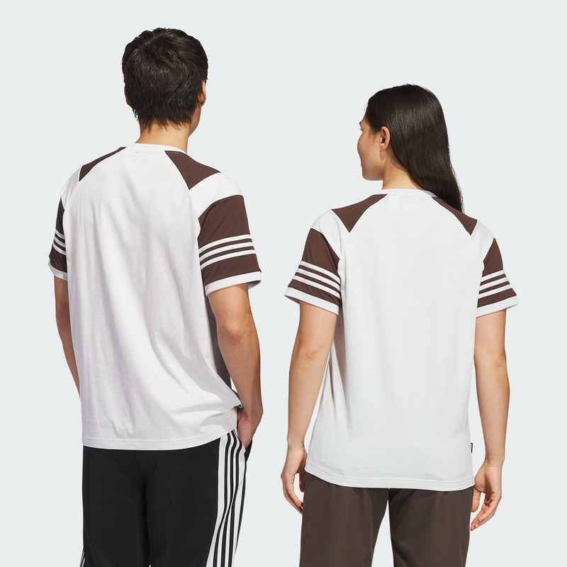 Adidas Tyshawn Tee - Crystal White / Dark Brown