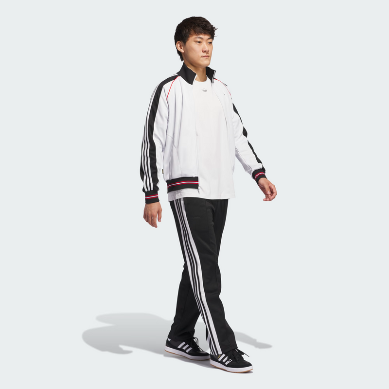 Adidas Tyshawn Track Jacket - Crystal White / Black / Better Scarlet