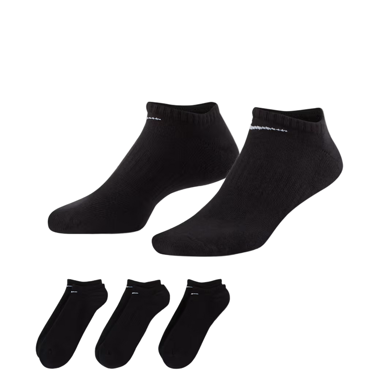 Nike No Show Training Ankle Socks 3pk - Black