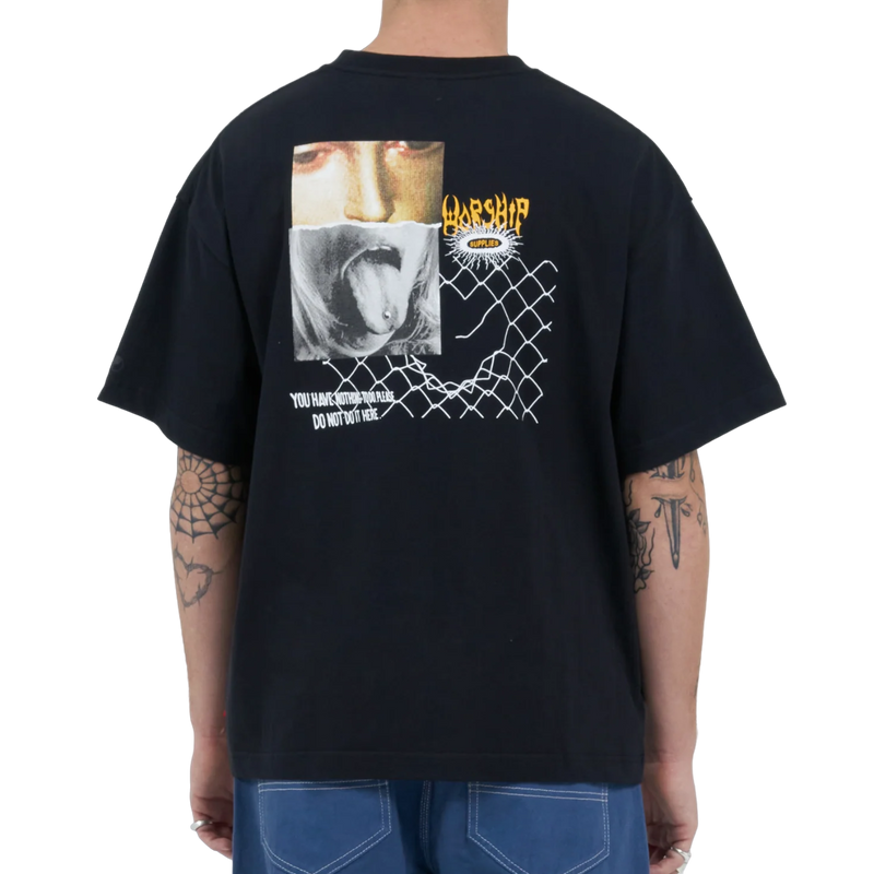 Worship Tasty Rainbow Tee - Black