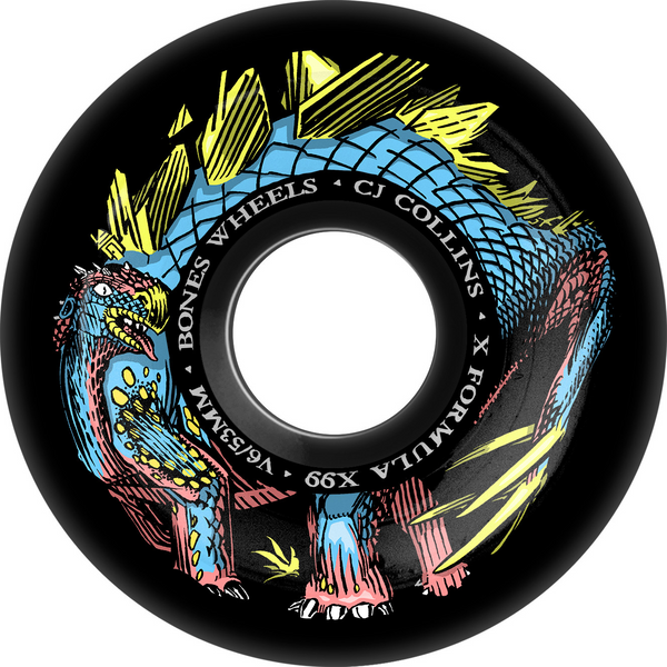 Bones Wheels X-Formula Collins Dino-Sortas Black Widecut 99a - 55mm