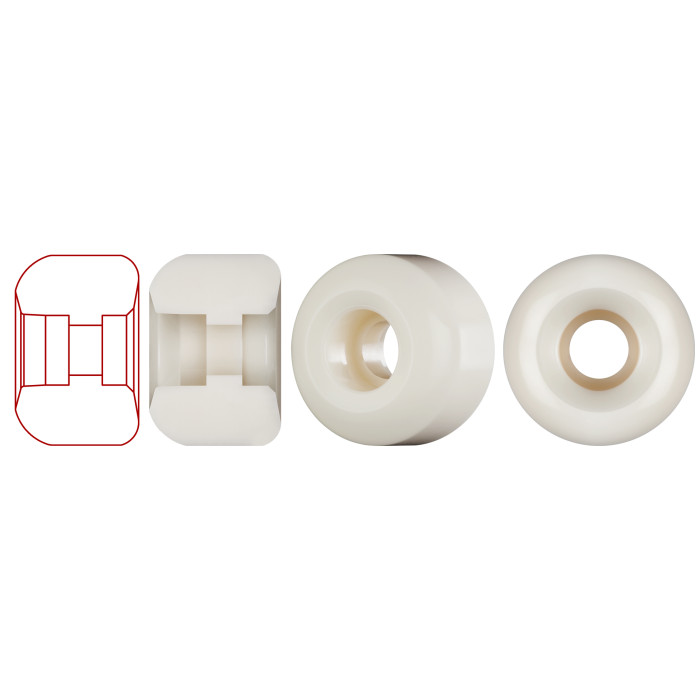 Powell Peralta Dragon Formula Skateboard Wheels 52mm X 36mm 4pk, Ruota Unisex, Andy Anderson Nano Cubic White 97A - Foto 8