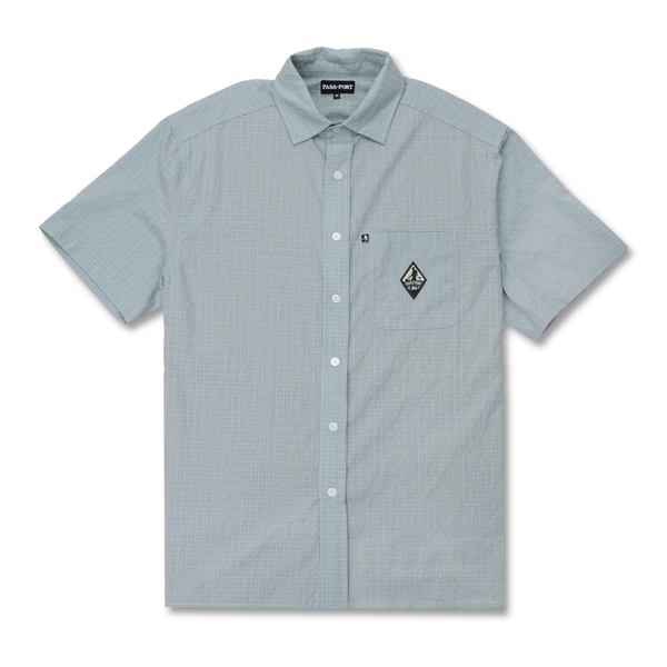 Pass~Port Wanderer Workers Check Shirt Short Sleeve - Ice