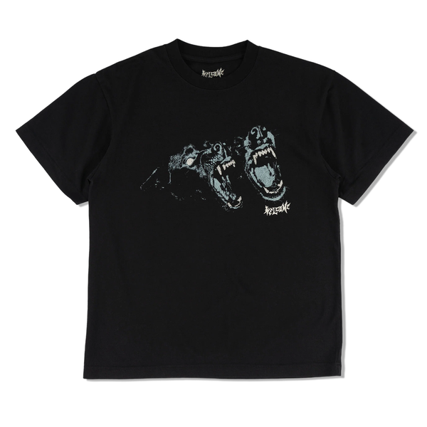 Welcome Woof Garment-Dyed Boxy Tee - Black