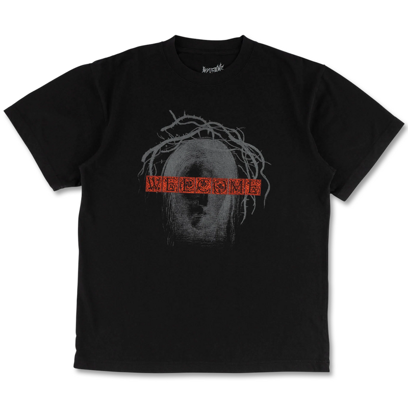 Welcome Redacted Garment-Dyed Boxy Tee - Black
