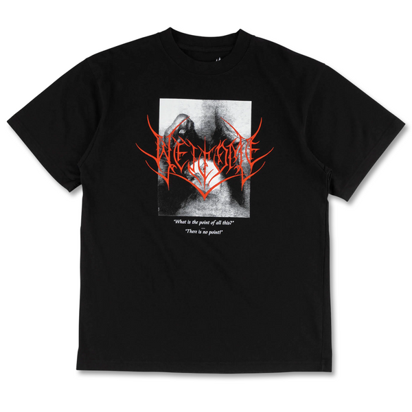 Welcome No Point Garment-Dyed Boxy Tee - Black