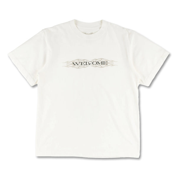 Welcome Brevity Garment-Dyed Boxy Tee - White