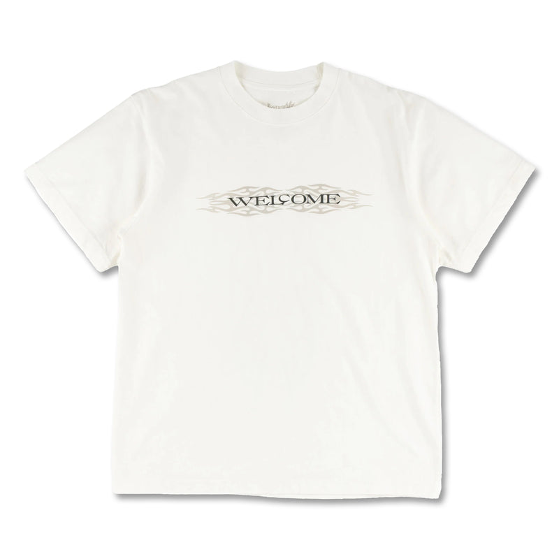 Welcome Brevity Garment-Dyed Boxy Tee - White