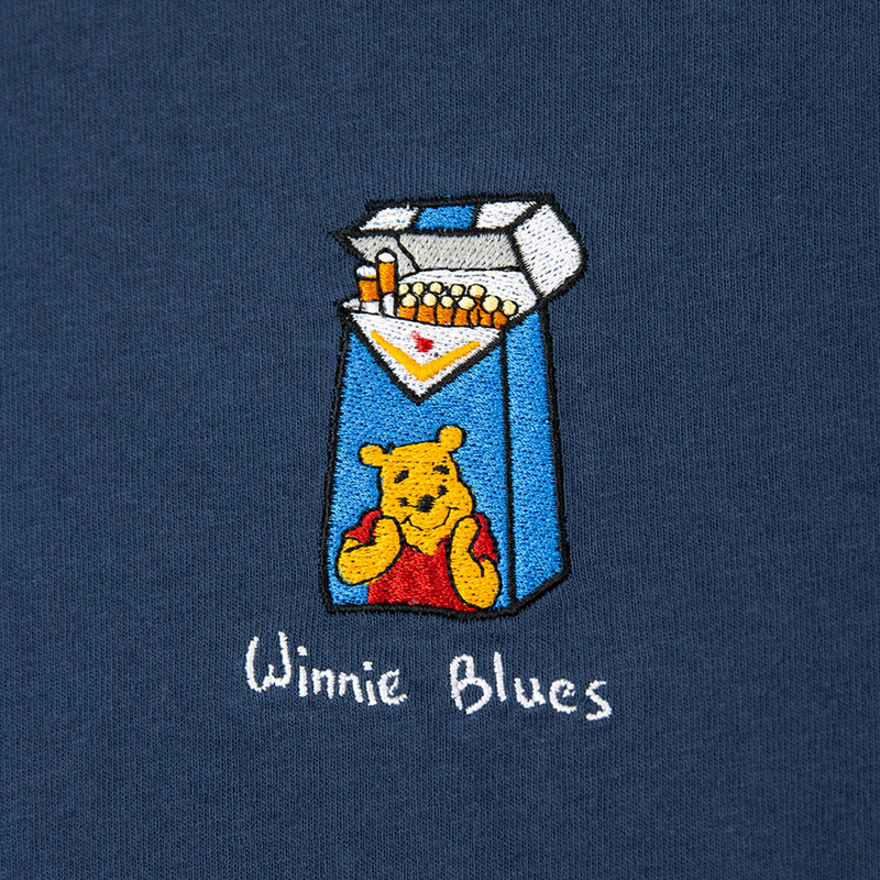 Palmah Winnie Blues Organic Heavy-Weight Tee - Petrol Blue