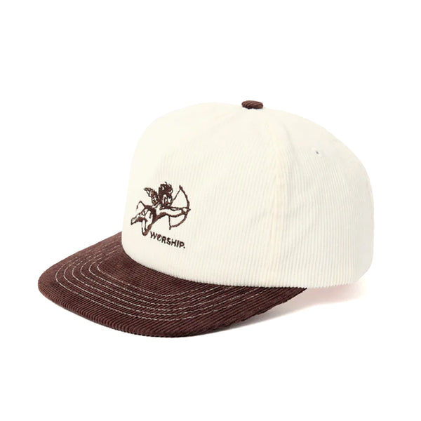 Worship Cherub Cord 5 Panel Hat - Dark Choc
