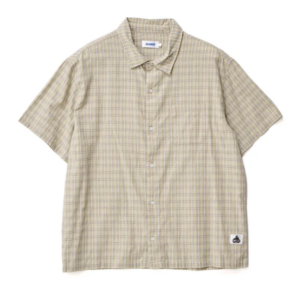 XLarge Switch Check Button Up Shirt - Tan