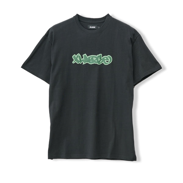 XLarge Mark SS Tee Black - Teal Puff Print