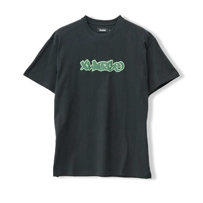 XLarge Mark SS Tee Black - Teal Puff Print