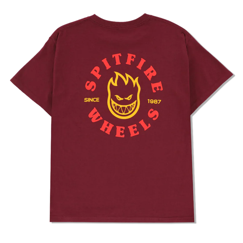 Spitfire Bighead Classic Youth Tee - Maroon