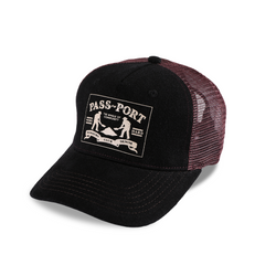 Pass~Port Workers Club Denim Packers Trucker Cap - Washed Black