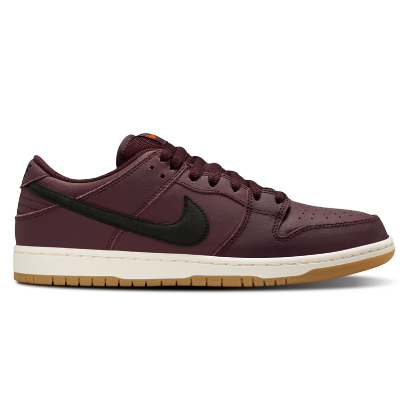 Nike SB Dunk Low Pro ISO - Burgundy Crush / Black Mystic / Sail