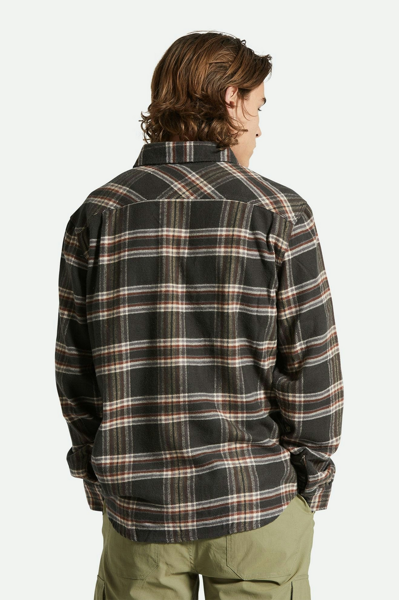 Brixton Bowery L/S Flannel - Black / Charcoal