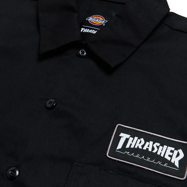 Thrasher x Dickies 1574 Work Shirt S/S - Black
