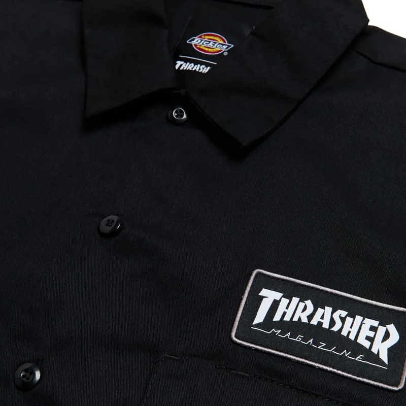 Thrasher x Dickies 1574 Work Shirt S/S - Black