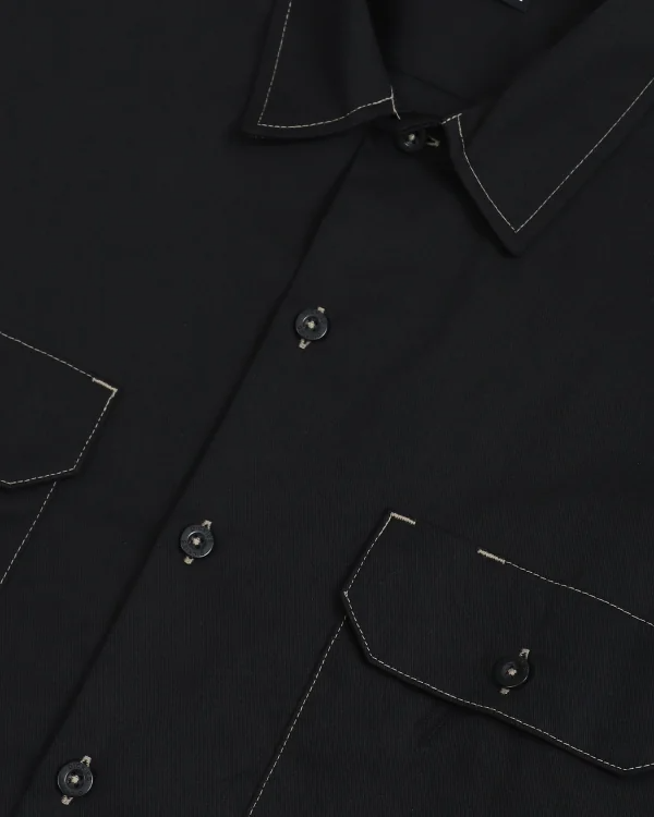 Dickies 1574 Contrast Stitch Work Shirt S/S - Black