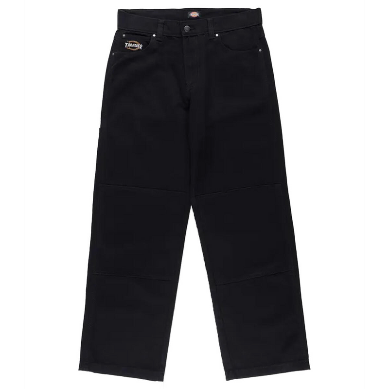 Thrasher x Dickies Double Knee Pants - Black