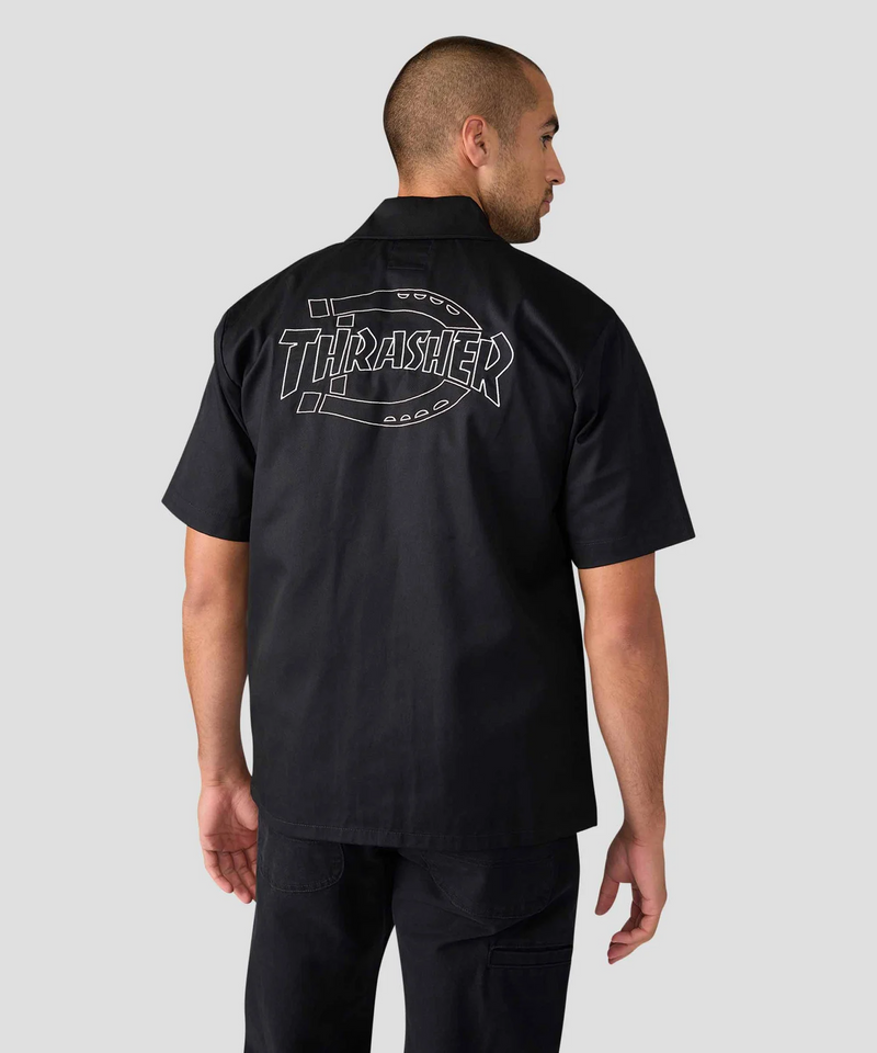 Thrasher x Dickies 1574 Work Shirt S/S - Black