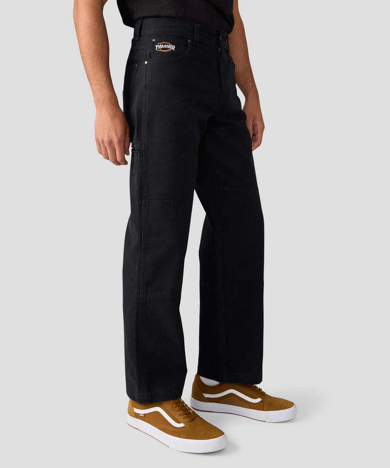 Thrasher x Dickies Double Knee Pants - Black